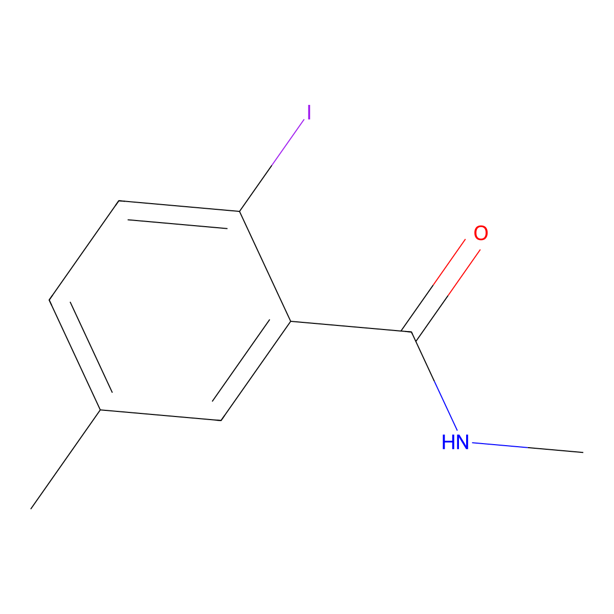 2-iodo-N,5-dimethylbenzamide molecular structure, CAS 309253-38-1