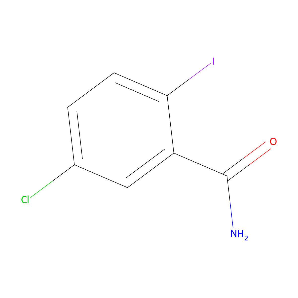 5-Chloro-2-iodobenzamide molecular structure, CAS 309253-40-5