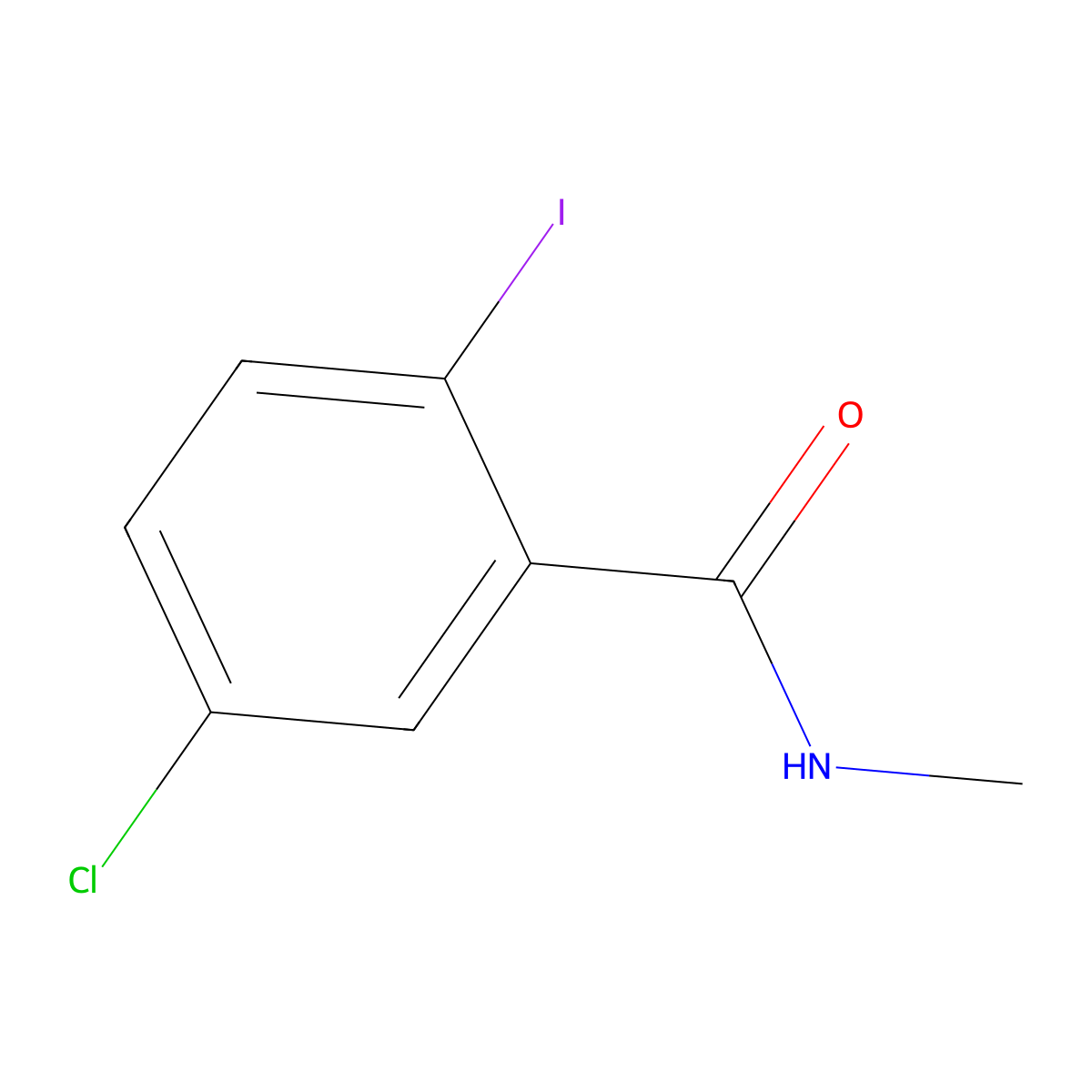 5-Chloro-2-iodo-N-methylbenzamide molecular structure, CAS 309253-42-7