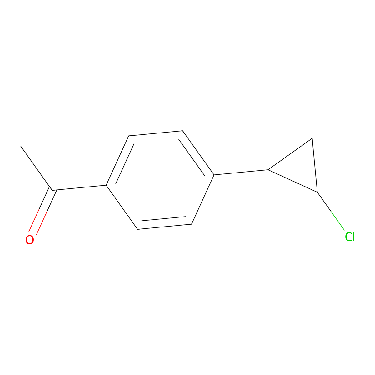 1-[4-(2-Chlorocyclopropyl)phenyl]ethan-1-one molecular structure, CAS 309253-60-9
