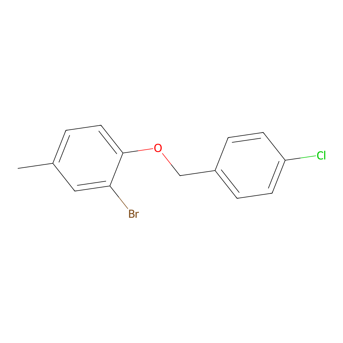 2-Bromo-1-[(4-chlorophenyl)methoxy]-4-methylbenzene molecular structure, CAS 309254-40-8