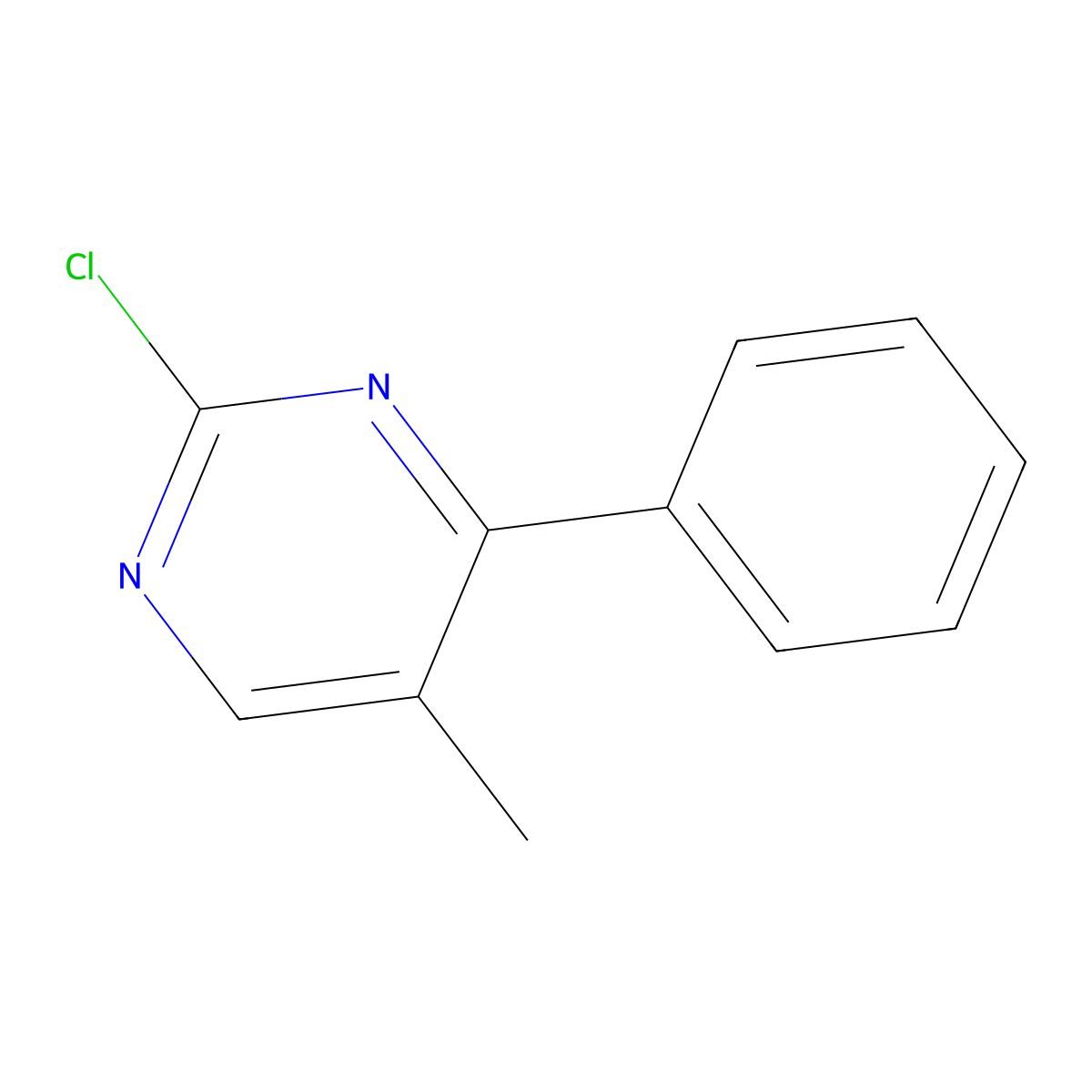 2-Chloro-5-methyl-4-phenylpyrimidine molecular structure, CAS 309256-06-2