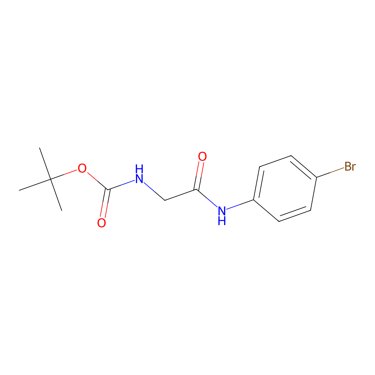 Carbamic acid, [2-[(4-bromophenyl)amino]-2-oxoethyl]-, 1,1-dimethylethyl ester molecular structure, CAS 309262-79-1