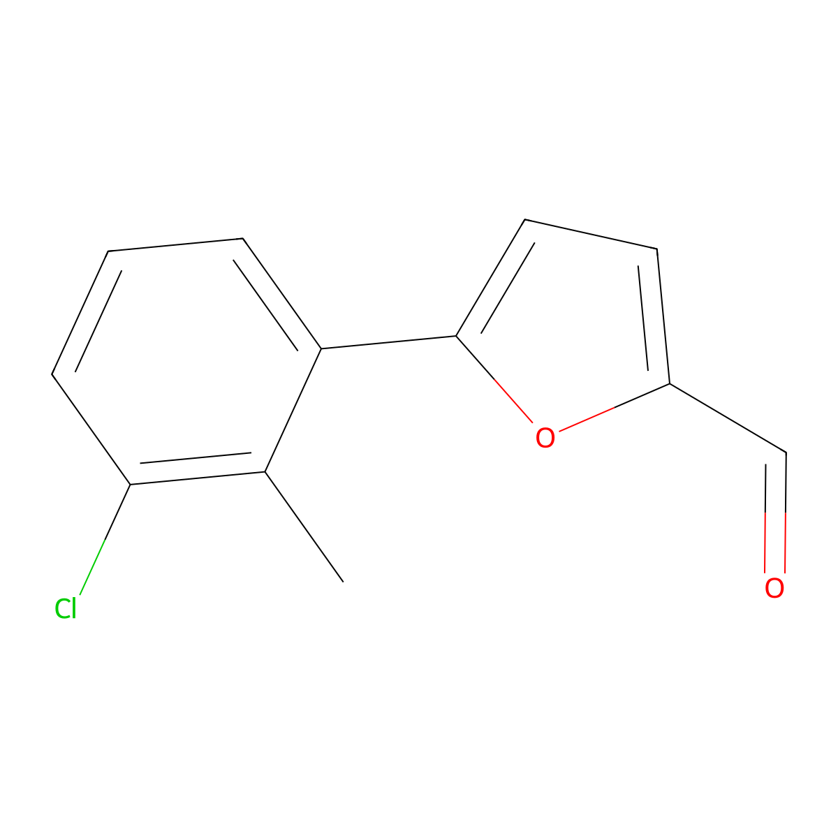5-(3-Chloro-2-Methylphenyl)-2-Furaldehyde molecular structure, CAS 309265-27-8