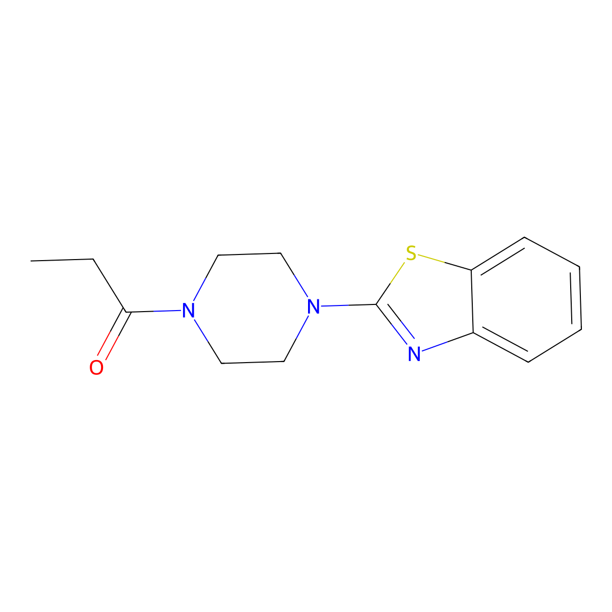 1-[4-(1,3-Benzothiazol-2-yl)piperazin-1-yl]propan-1-one molecular structure, CAS 309268-48-2