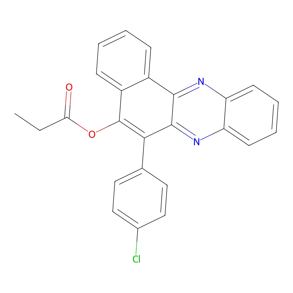 6-(4-Chlorophenyl)benzo[a]phenazin-5-yl propanoate molecular structure, CAS 309270-74-4