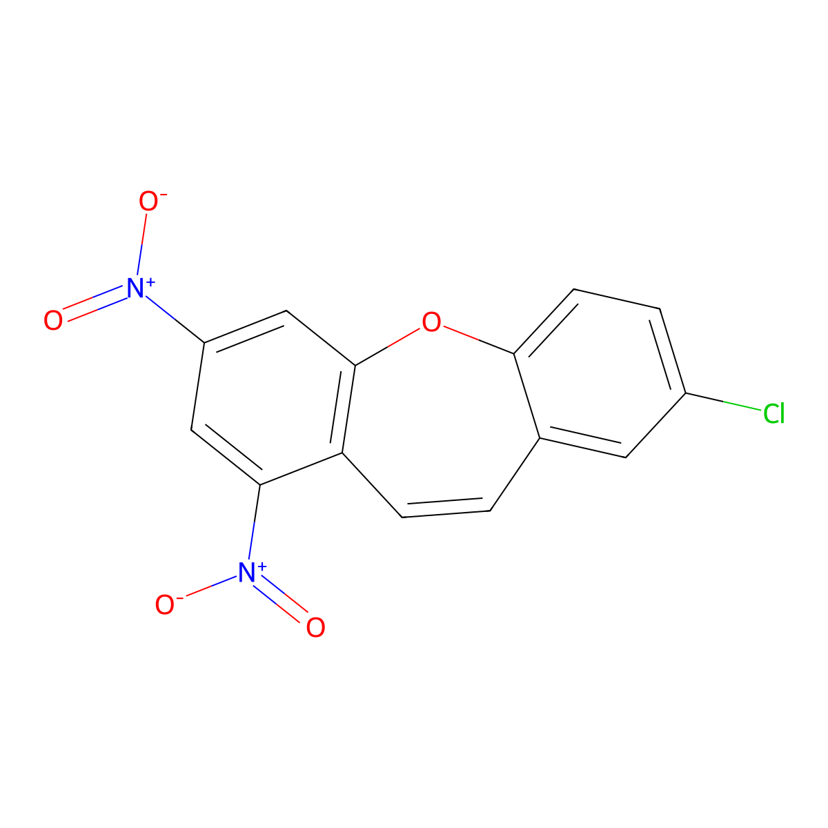 3-Chloro-7,9-dinitrobenzo[b][1]benzoxepine molecular structure, CAS 309272-32-0