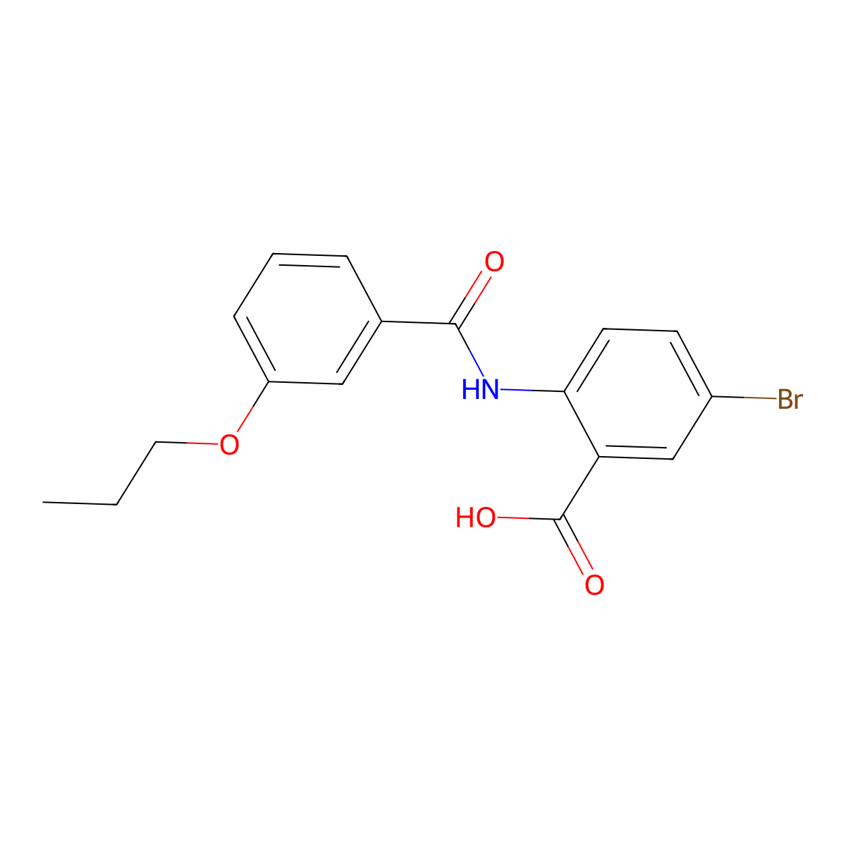 5-Bromo-2-[(3-propoxybenzoyl)amino]benzoic acid molecular structure, CAS 309272-86-4
