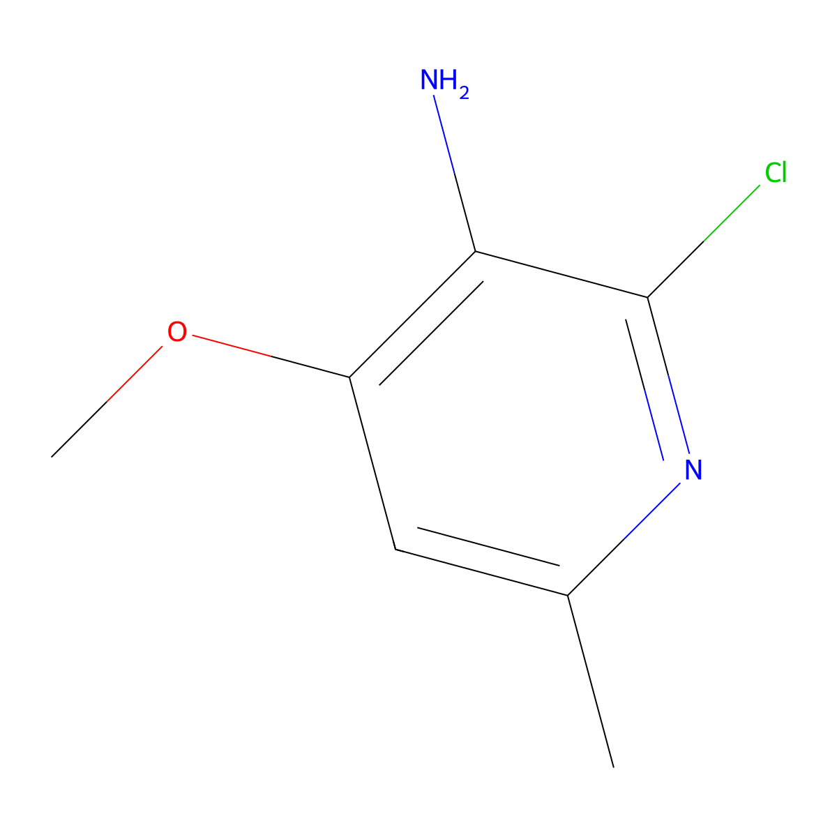 2-Chloro-4-methoxy-6-methylpyridin-3-amine molecular structure, CAS 309275-53-4