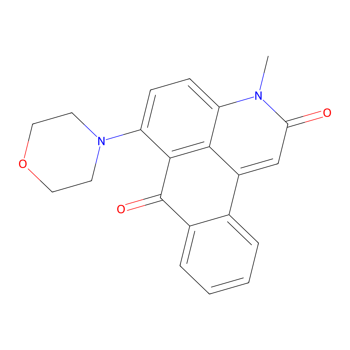 3-Methyl-6-morpholin-4-yl-3H-naphtho[1,2,3-de]quinoline-2,7-dione molecular structure, CAS 309277-07-4