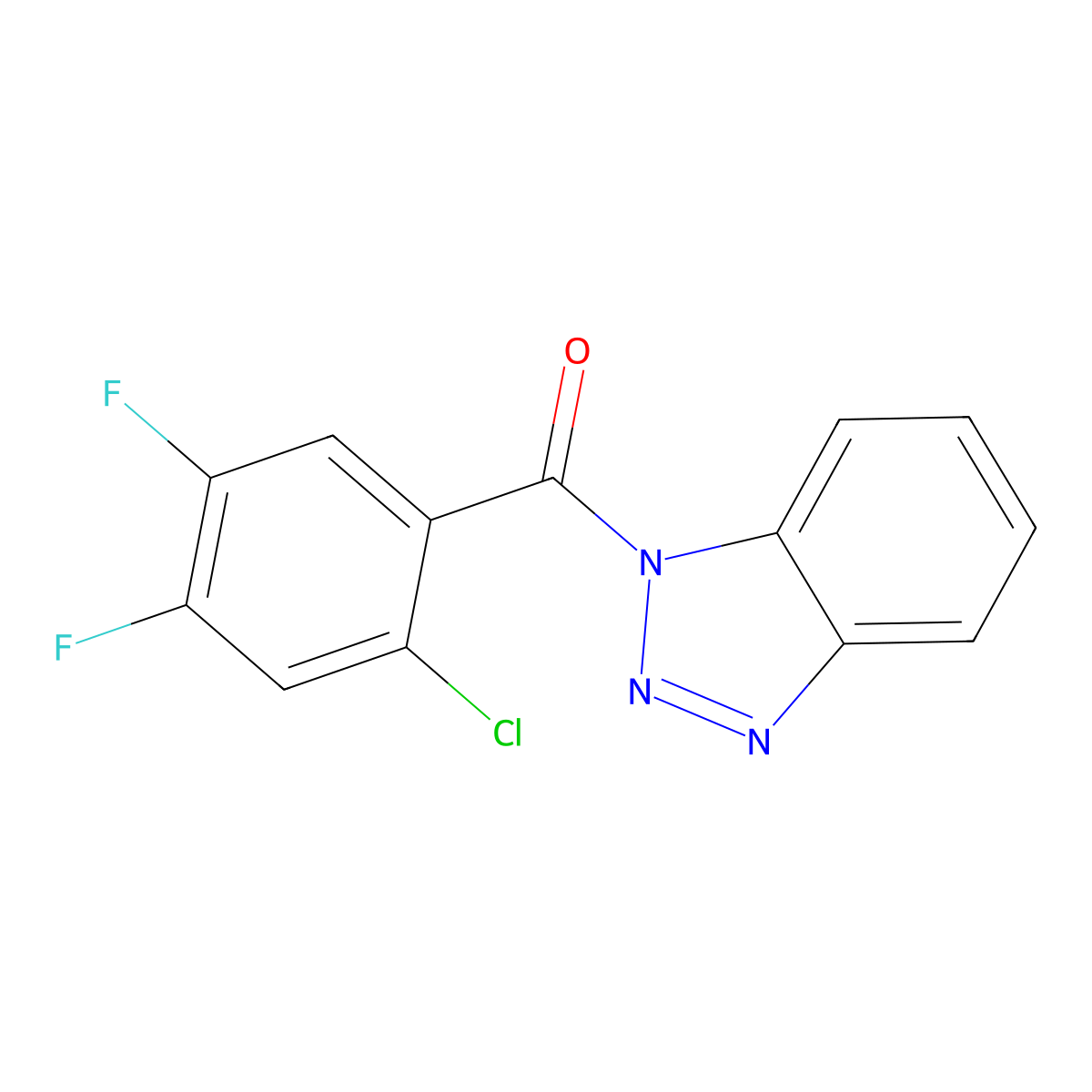 1-(2-chloro-4,5-difluorobenzoyl)-1H-1,2,3-benzotriazole molecular structure, CAS 309279-36-5