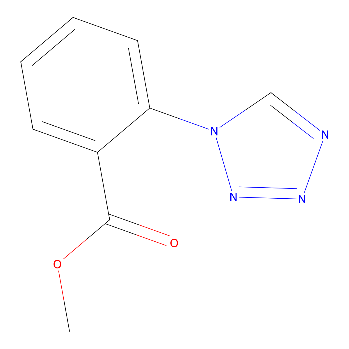 Methyl 2-(1-Tetrazolyl)benzoate molecular structure, CAS 309279-56-9