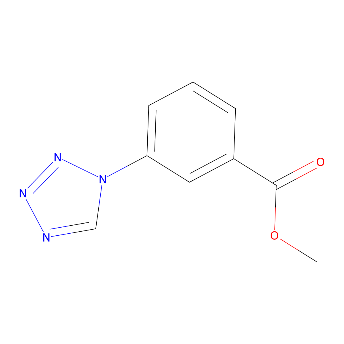 Methyl 3-(1H-tetrazol-1-yl)benzoate molecular structure, CAS 309279-57-0