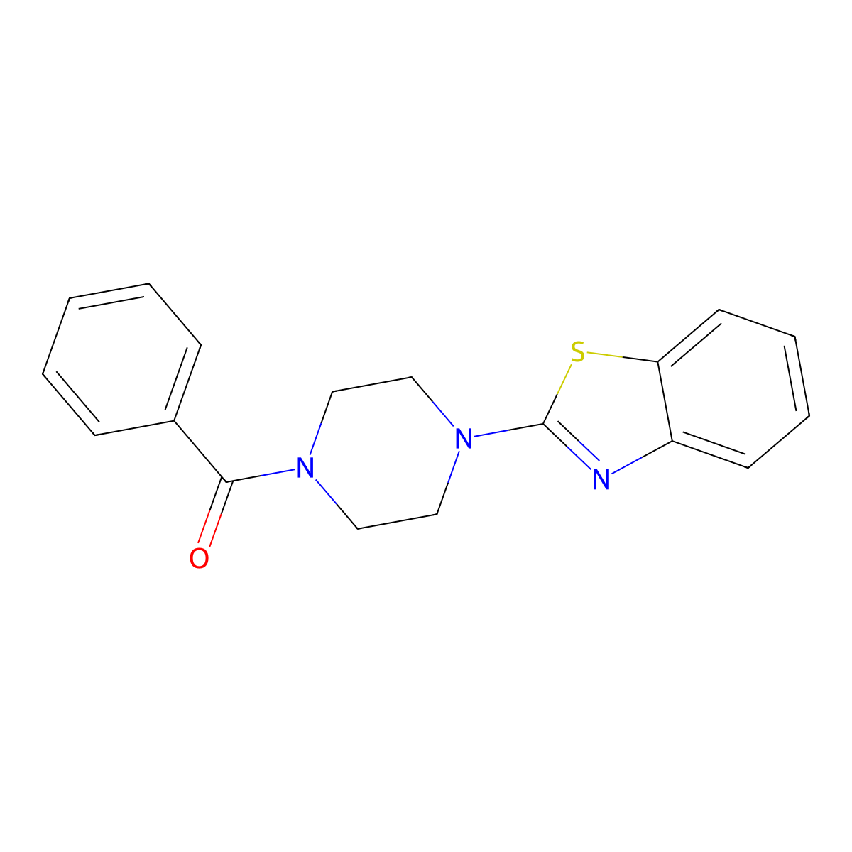 2-(4-Benzoylpiperazin-1-yl)-1,3-benzothiazole molecular structure, CAS 309279-65-0