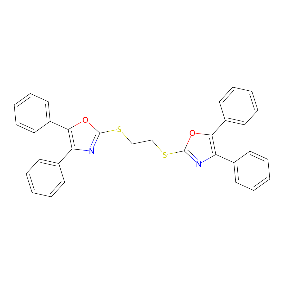 2-[2-[(4,5-Diphenyl-1,3-oxazol-2-yl)sulfanyl]ethylsulfanyl]-4,5-diphenyl-1,3-oxazole molecular structure, CAS 309280-16-8