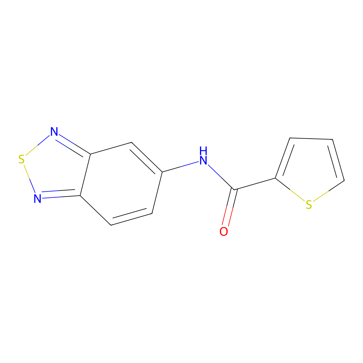 N-(2,1,3-benzothiadiazol-5-yl)thiophene-2-carboxamide molecular structure, CAS 309281-05-8