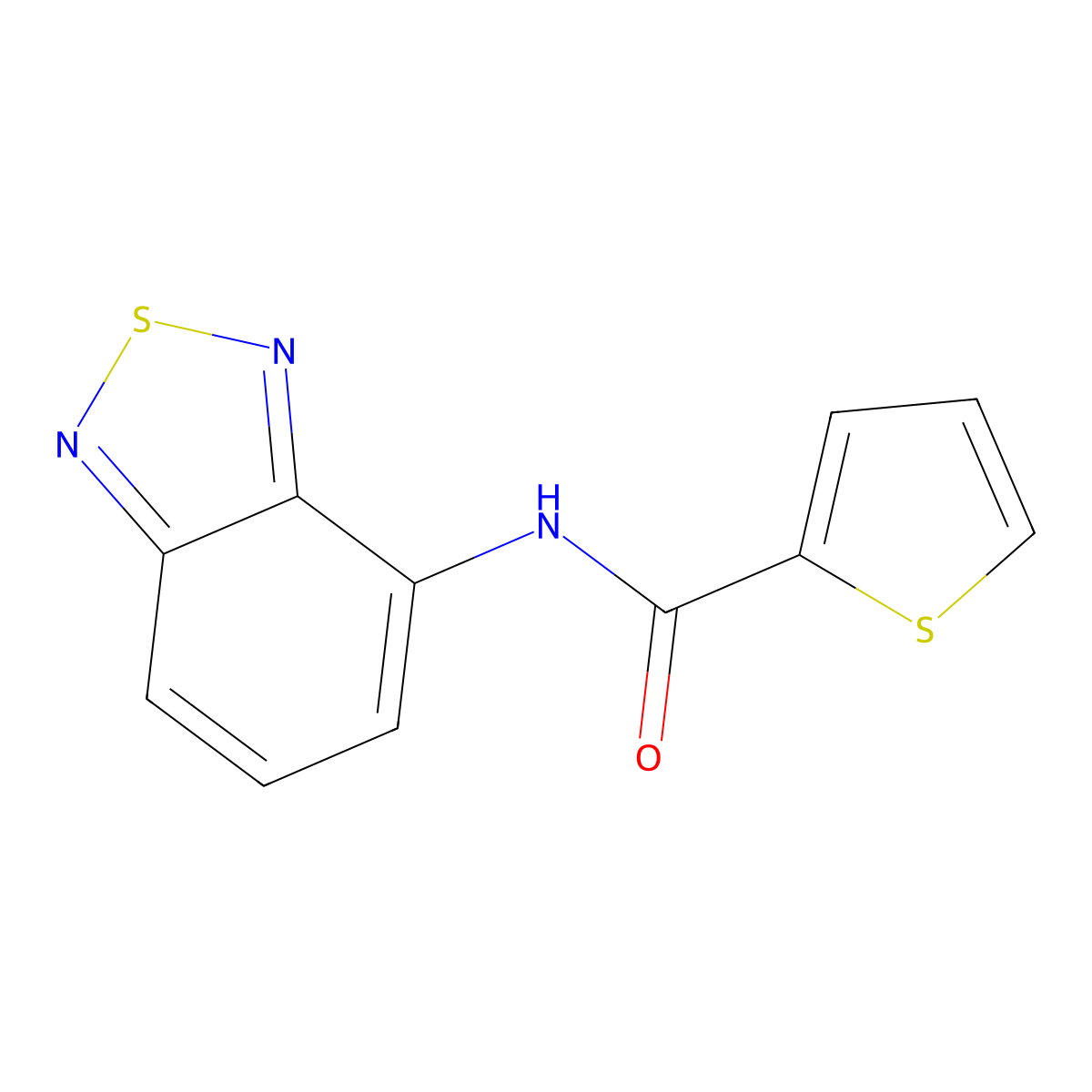 N-(2,1,3-benzothiadiazol-4-yl)thiophene-2-carboxamide molecular structure, CAS 309281-06-9