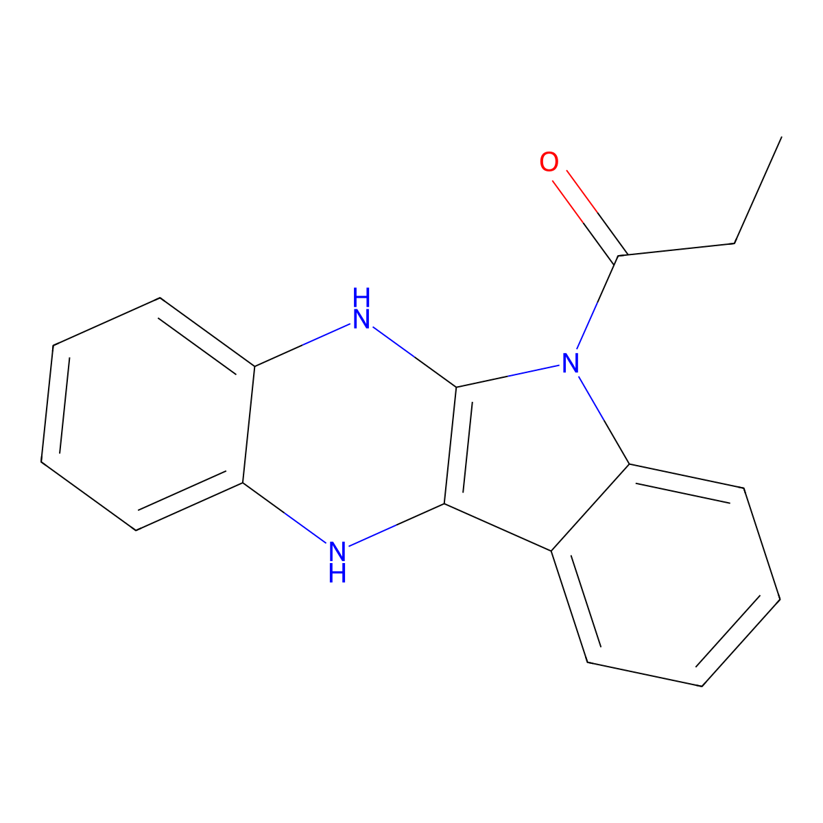 1-(5,11-Dihydroindolo[3,2-b]quinoxalin-6-yl)propan-1-one molecular structure, CAS 309281-71-8