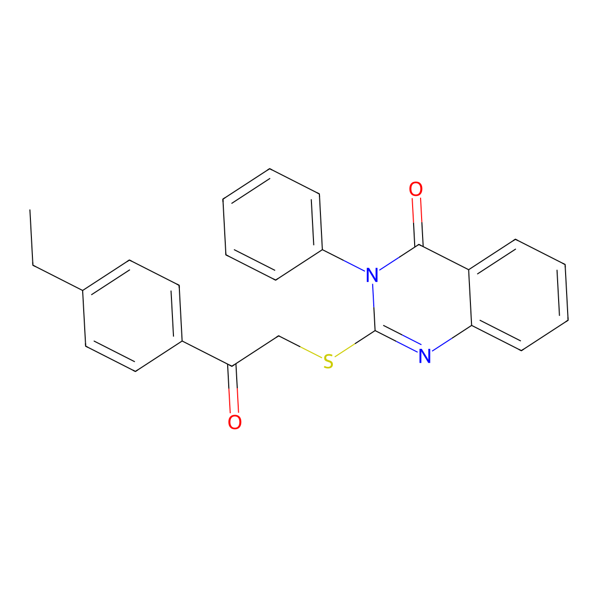 2-[2-(4-Ethylphenyl)-2-oxoethyl]sulfanyl-3-phenylquinazolin-4-one molecular structure, CAS 309282-13-1