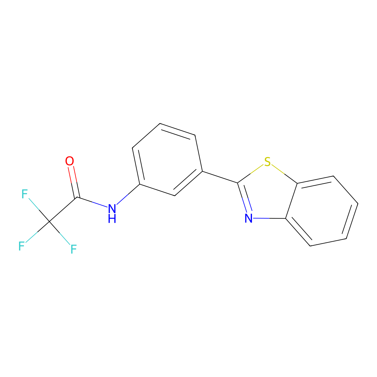 N-[3-(1,3-benzothiazol-2-yl)phenyl]-2,2,2-trifluoroacetamide molecular structure, CAS 309283-63-4