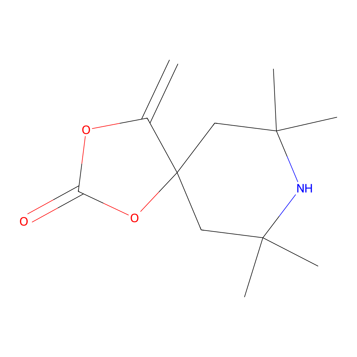 7,7,9,9-Tetramethyl-4-methylene-1,3-dioxa-8-azaspiro[4.5]decan-2-one molecular structure, CAS 309283-87-2