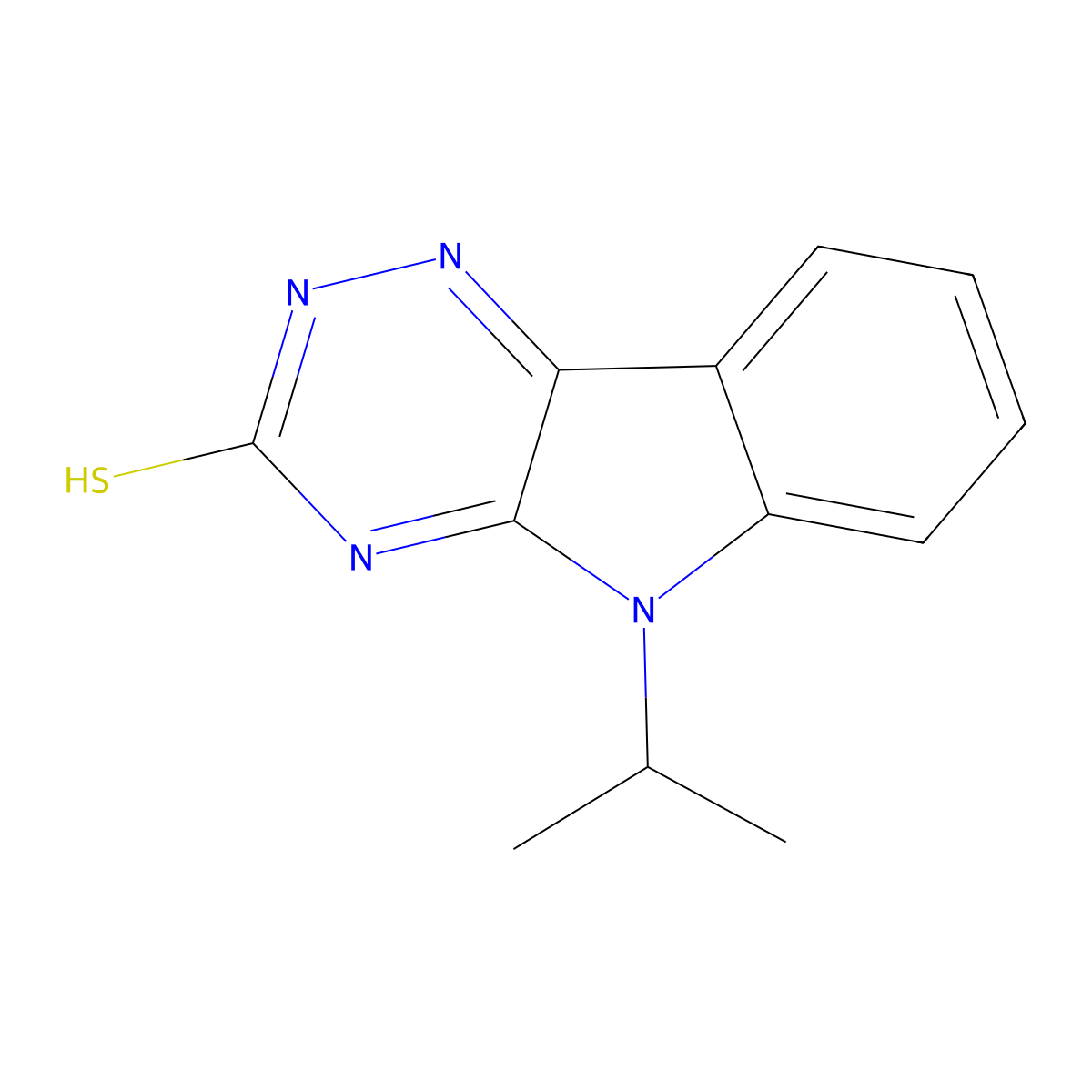 5-(propan-2-yl)-5H-[1,2,4]triazino[5,6-b]indole-3-thiol molecular structure, CAS 309283-88-3