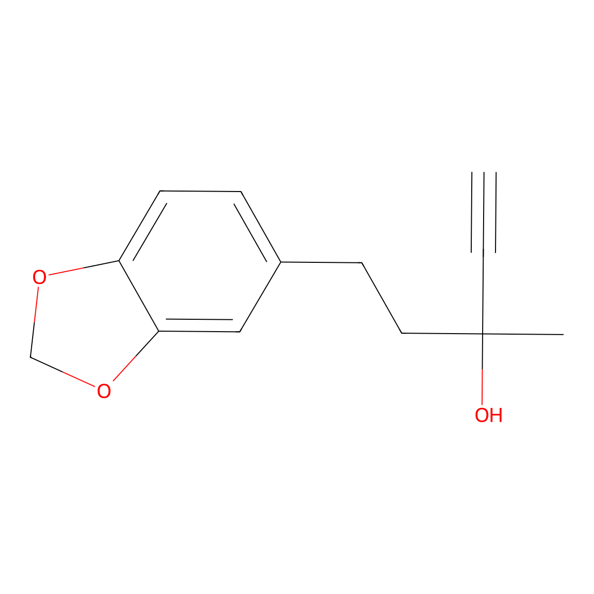 5-(1,3-Benzodioxol-5-yl)-3-methylpent-1-yn-3-ol molecular structure, CAS 309283-92-9