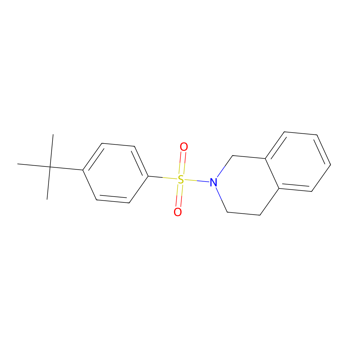 2-(4-Tert-butylbenzenesulfonyl)-1,2,3,4-tetrahydroisoquinoline molecular structure, CAS 309285-52-7