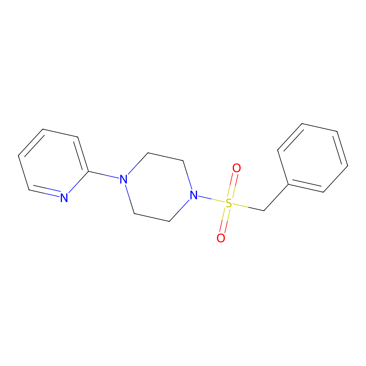 1-Benzylsulfonyl-4-pyridin-2-ylpiperazine molecular structure, CAS 309285-54-9