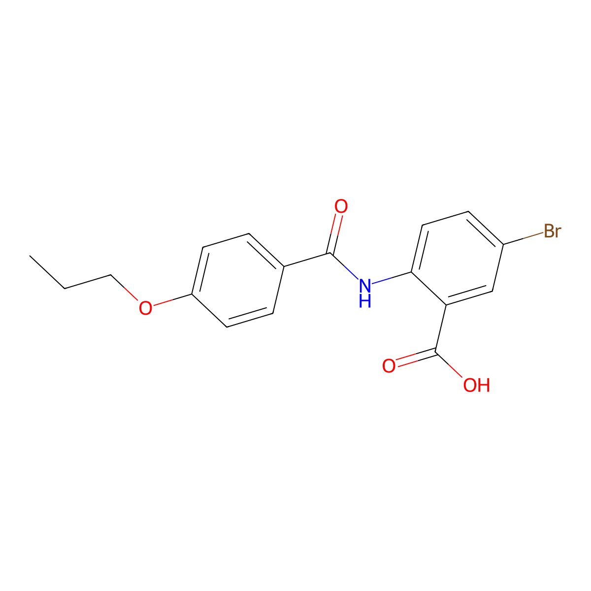 5-Bromo-2-[(4-propoxybenzoyl)amino]benzoic acid molecular structure, CAS 309285-65-2