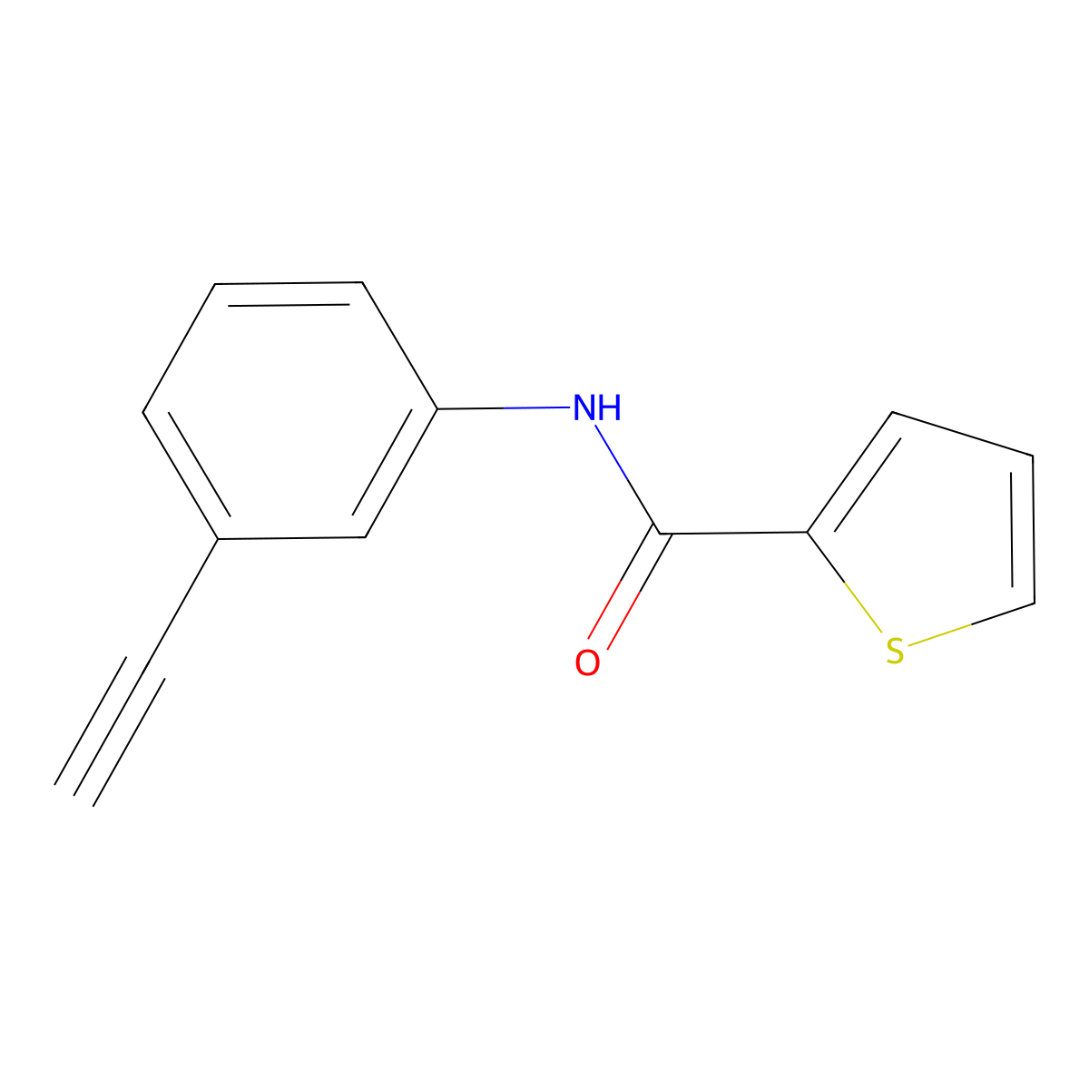 N-(3-ethynylphenyl)thiophene-2-carboxamide molecular structure, CAS 309286-15-5
