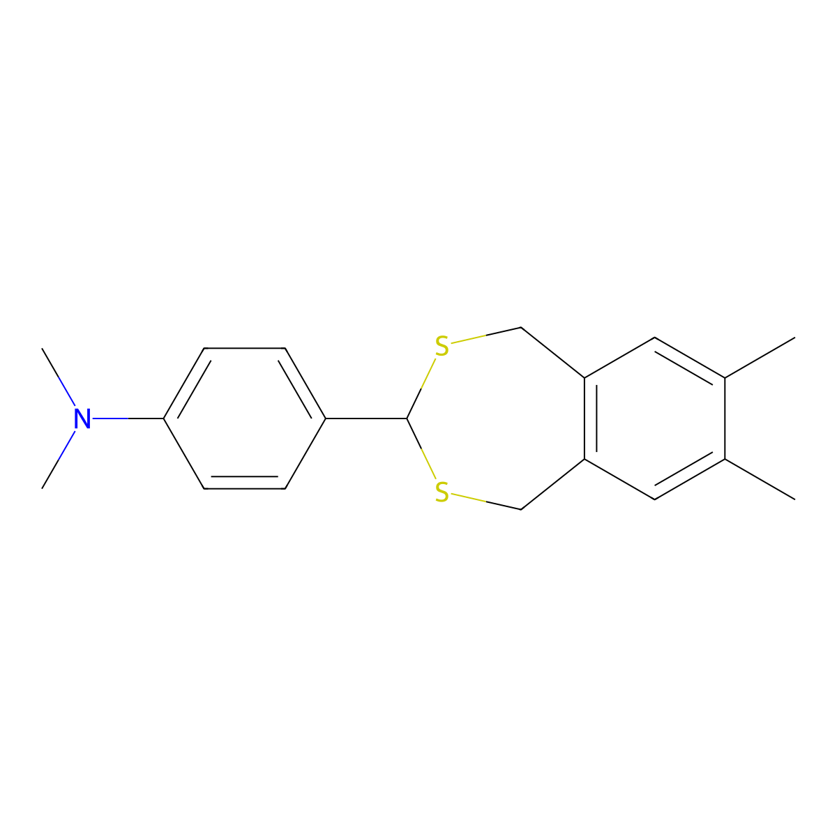 N-[4-(7,8-Dimethyl-1,5-dihydro-2,4-benzodithiepin-3-yl)phenyl]-N,N-dimethylamine molecular structure, CAS 309286-51-9