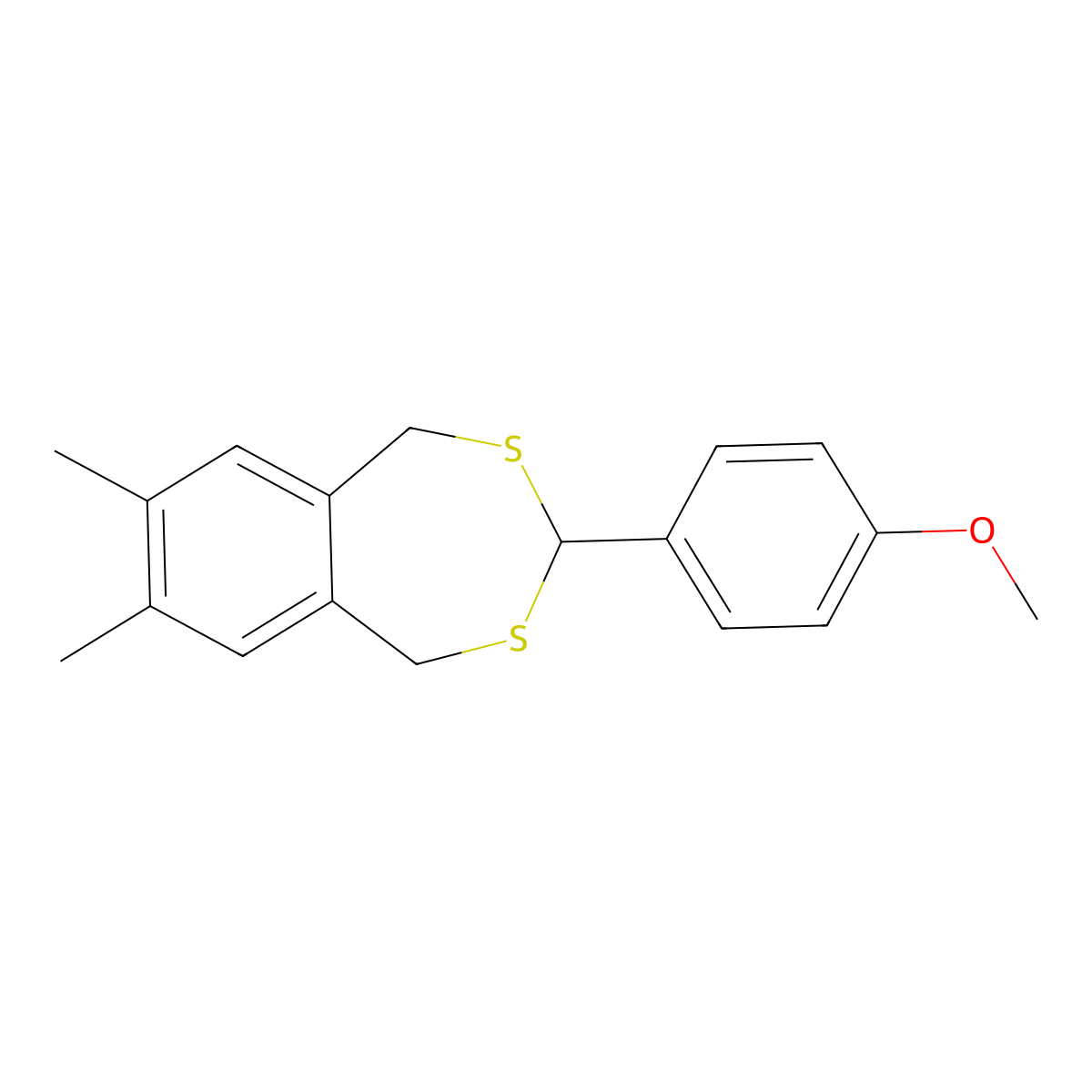 3-(4-Methoxyphenyl)-7,8-dimethyl-1,5-dihydro-2,4-benzodithiepine molecular structure, CAS 309286-88-2