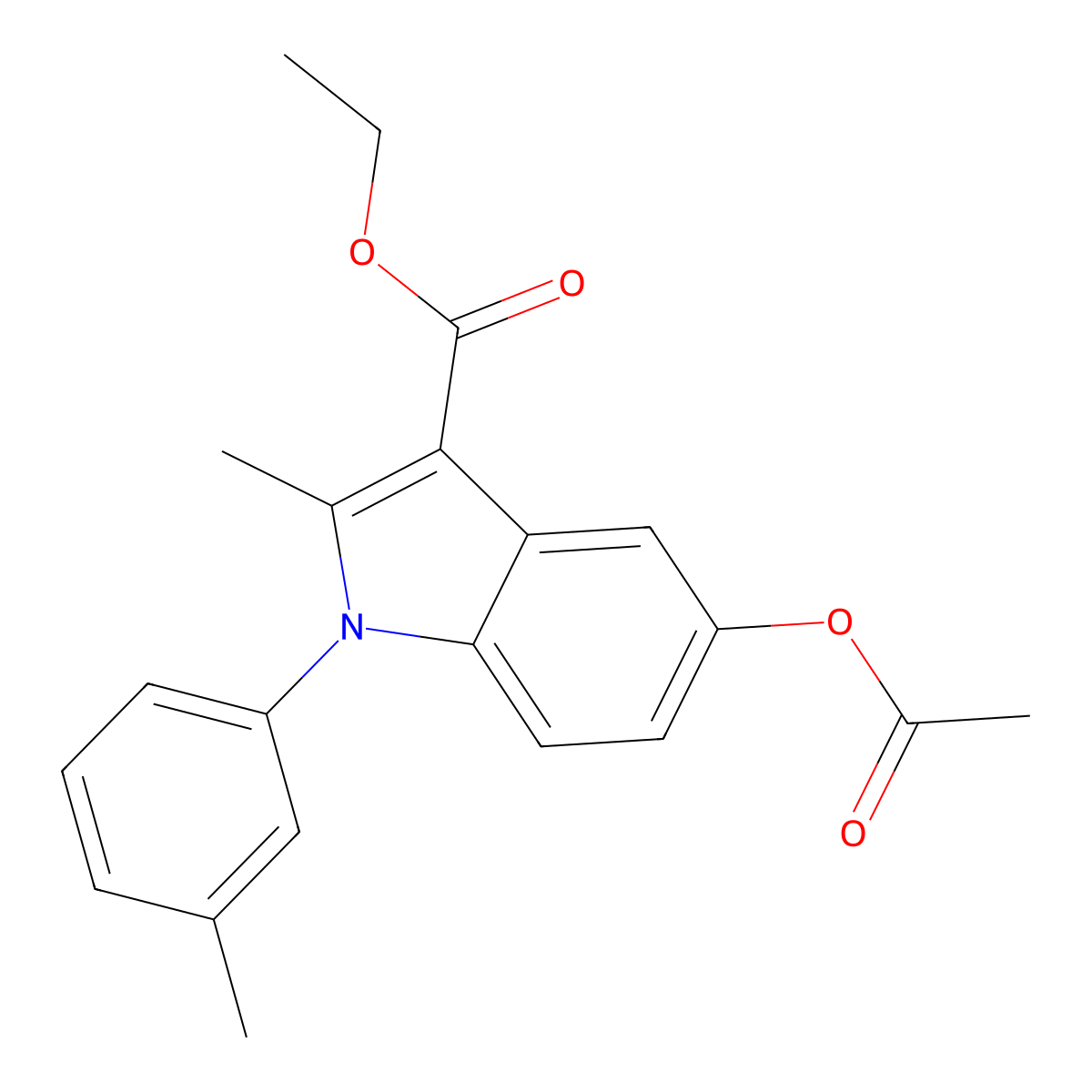 ethyl 5-(acetyloxy)-2-methyl-1-(3-methylphenyl)-1H-indole-3-carboxylate molecular structure, CAS 309287-26-1