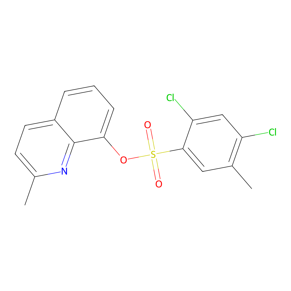 2-Methylquinolin-8-yl 2,4-dichloro-5-methylbenzenesulfonate molecular structure, CAS 309288-92-4