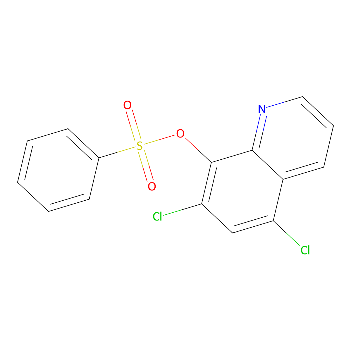 5,7-Dichloroquinolin-8-yl benzenesulfonate molecular structure, CAS 309289-06-3