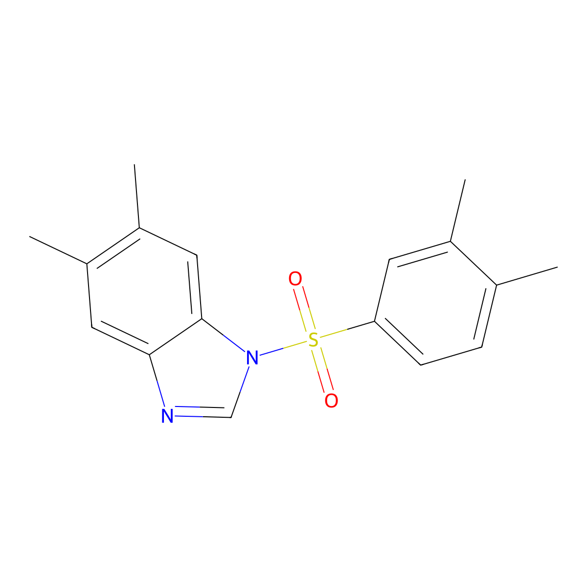 1-[(3,4-dimethylphenyl)sulfonyl]-5,6-dimethyl-1H-benzimidazole molecular structure, CAS 309289-83-6