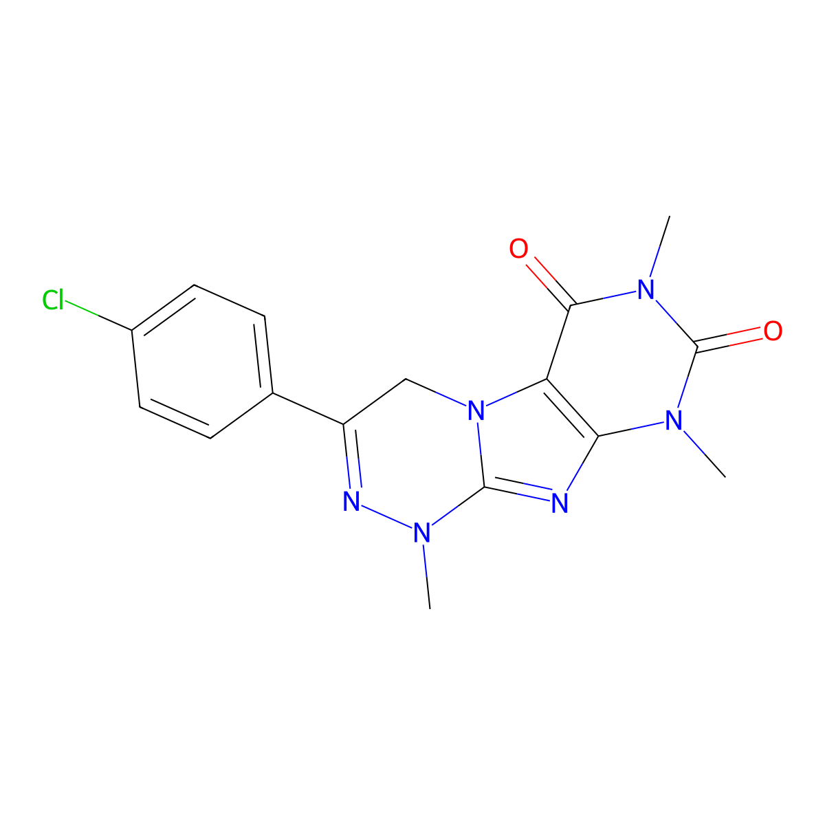 3-(4-chlorophenyl)-1,7,9-trimethyl-4H-purino[8,7-c][1,2,4]triazine-6,8-dione molecular structure, CAS 309289-95-0
