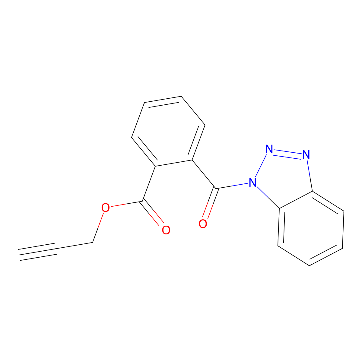 Prop-2-ynyl 2-(benzotriazole-1-carbonyl)benzoate molecular structure, CAS 309290-53-7