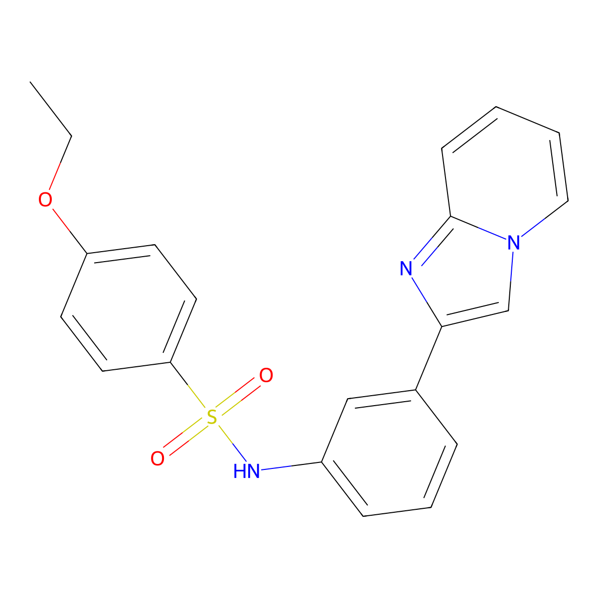4-ethoxy-N-(3-imidazo[1,2-a]pyridin-2-ylphenyl)benzenesulfonamide molecular structure, CAS 309291-50-7