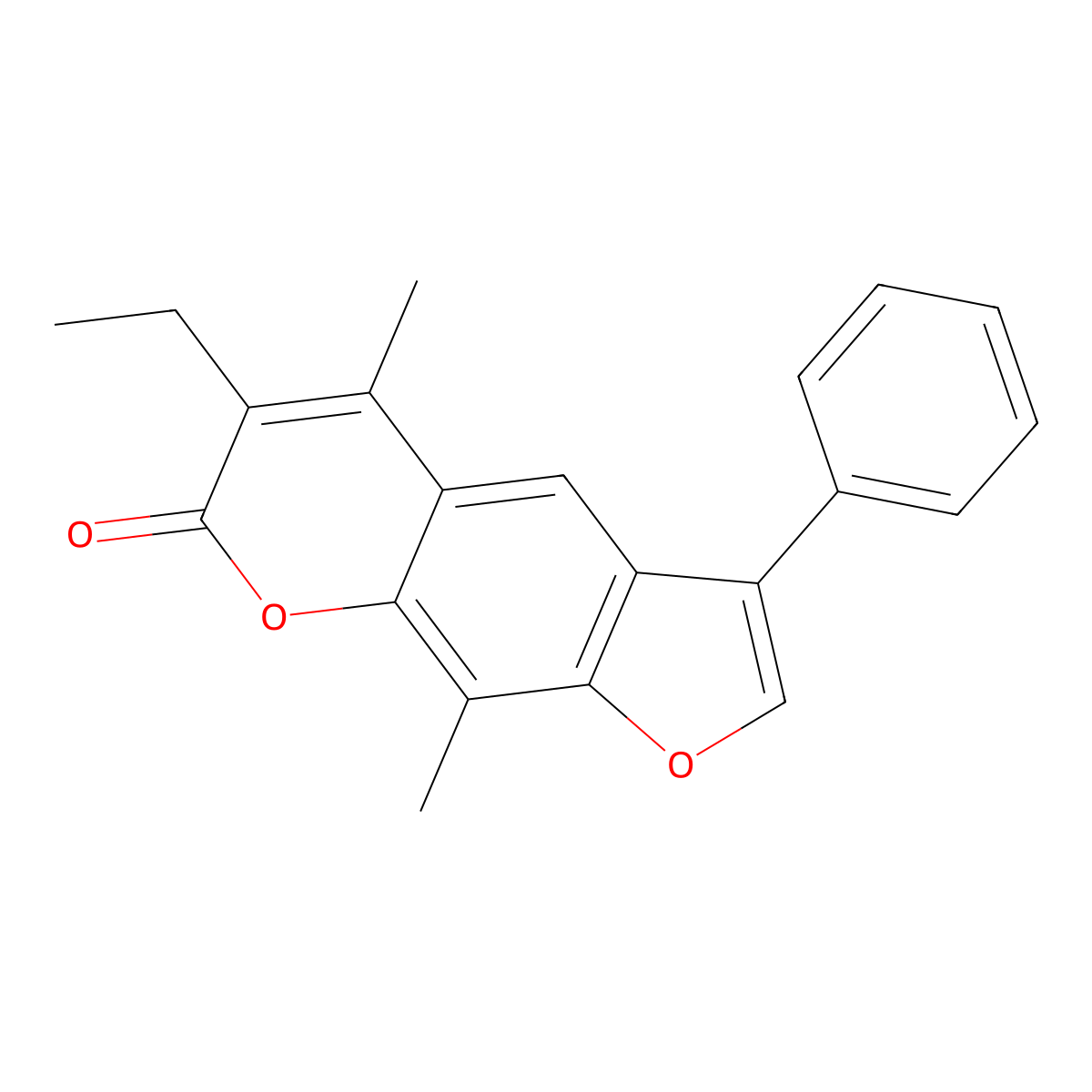 6-Ethyl-5,9-dimethyl-3-phenylfuro[3,2-g]chromen-7-one molecular structure, CAS 309291-58-5