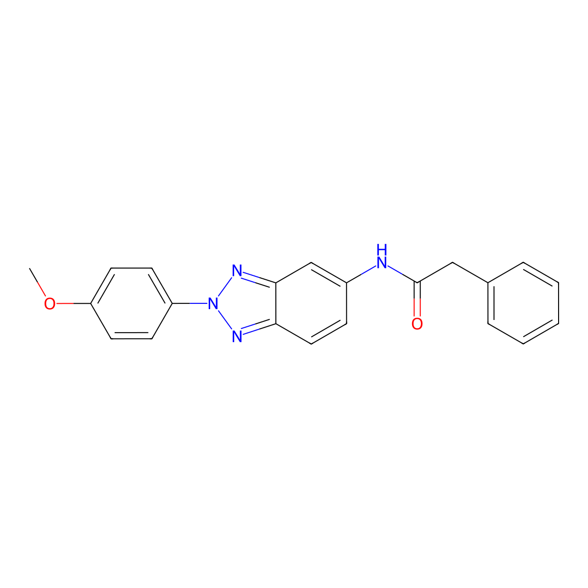N-[2-(4-methoxyphenyl)-2H-1,2,3-benzotriazol-5-yl]-2-phenylacetamide molecular structure, CAS 309292-30-6