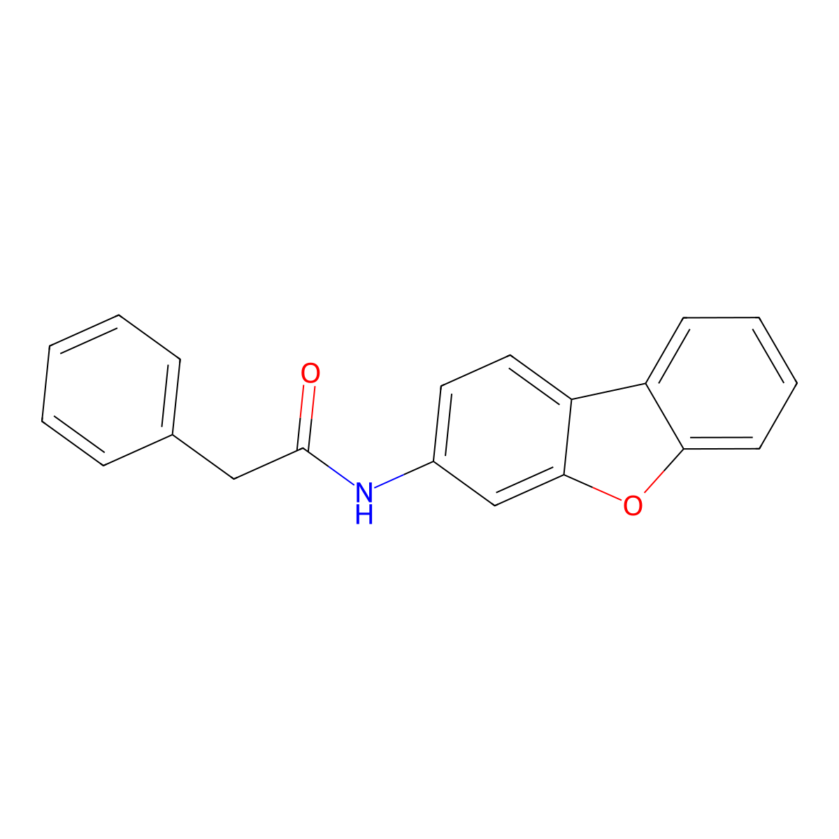 N-dibenzofuran-3-yl-2-phenylacetamide molecular structure, CAS 309292-62-4