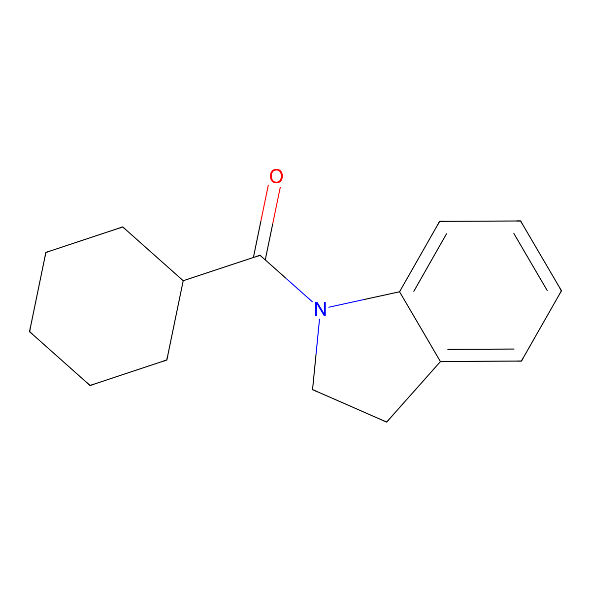 Cyclohexyl(2,3-dihydroindol-1-yl)methanone molecular structure, CAS 309293-81-0