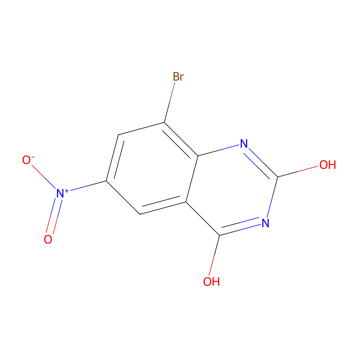 8-Bromo-6-nitroquinazoline-2,4(1H,3H)-dione molecular structure, CAS 309295-31-6