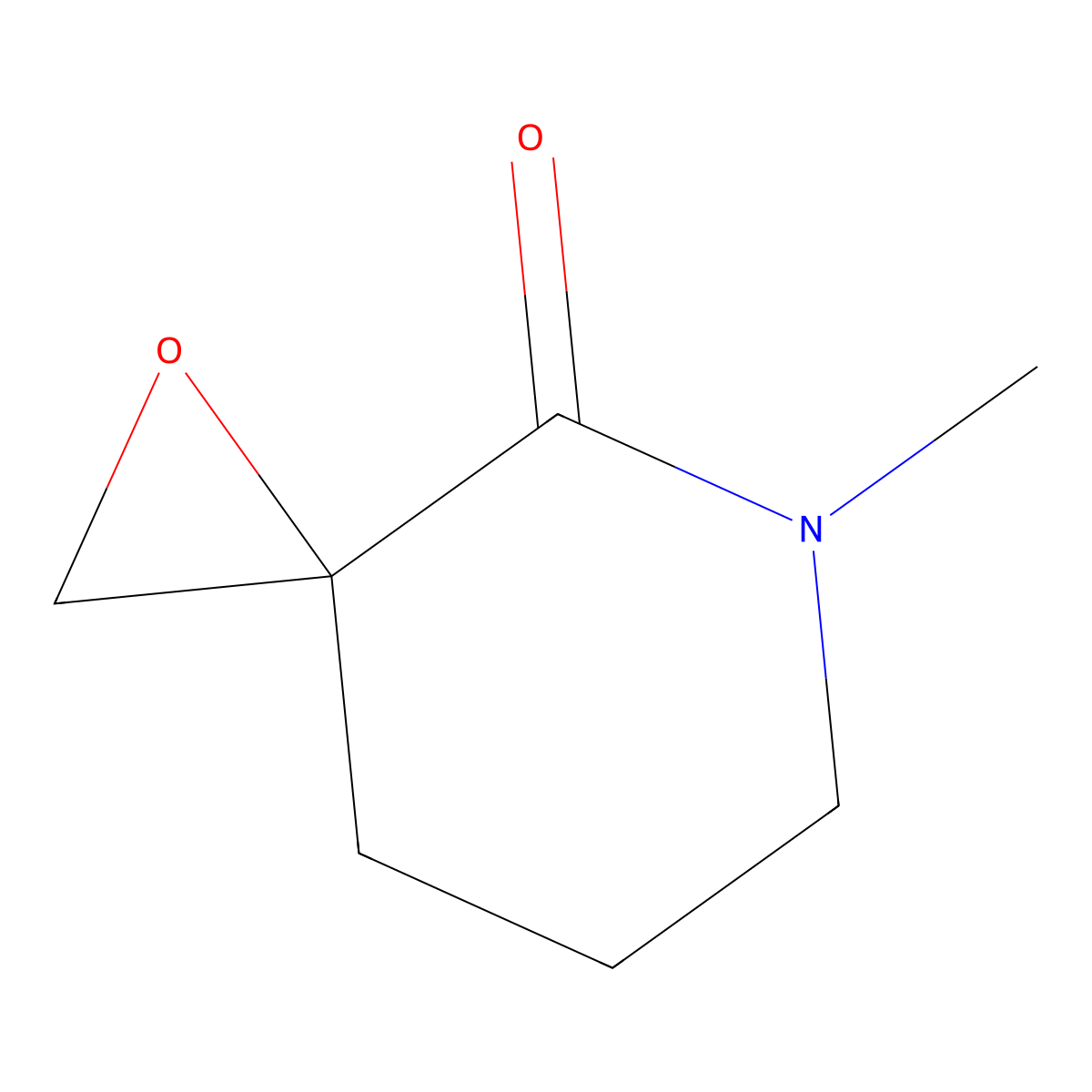 5-Methyl-1-oxa-5-azaspiro(2.5)octan-4-one molecular structure, CAS 30932-83-3
