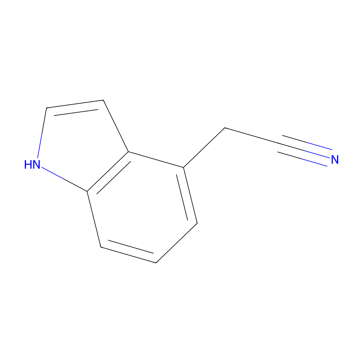 1H-indol-4-ylacetonitrile molecular structure, CAS 30933-66-5