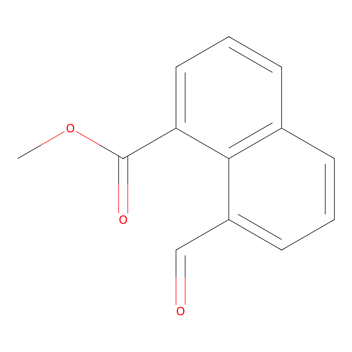 Methyl 8-formylnaphthalene-1-carboxylate molecular structure, CAS 30934-48-6