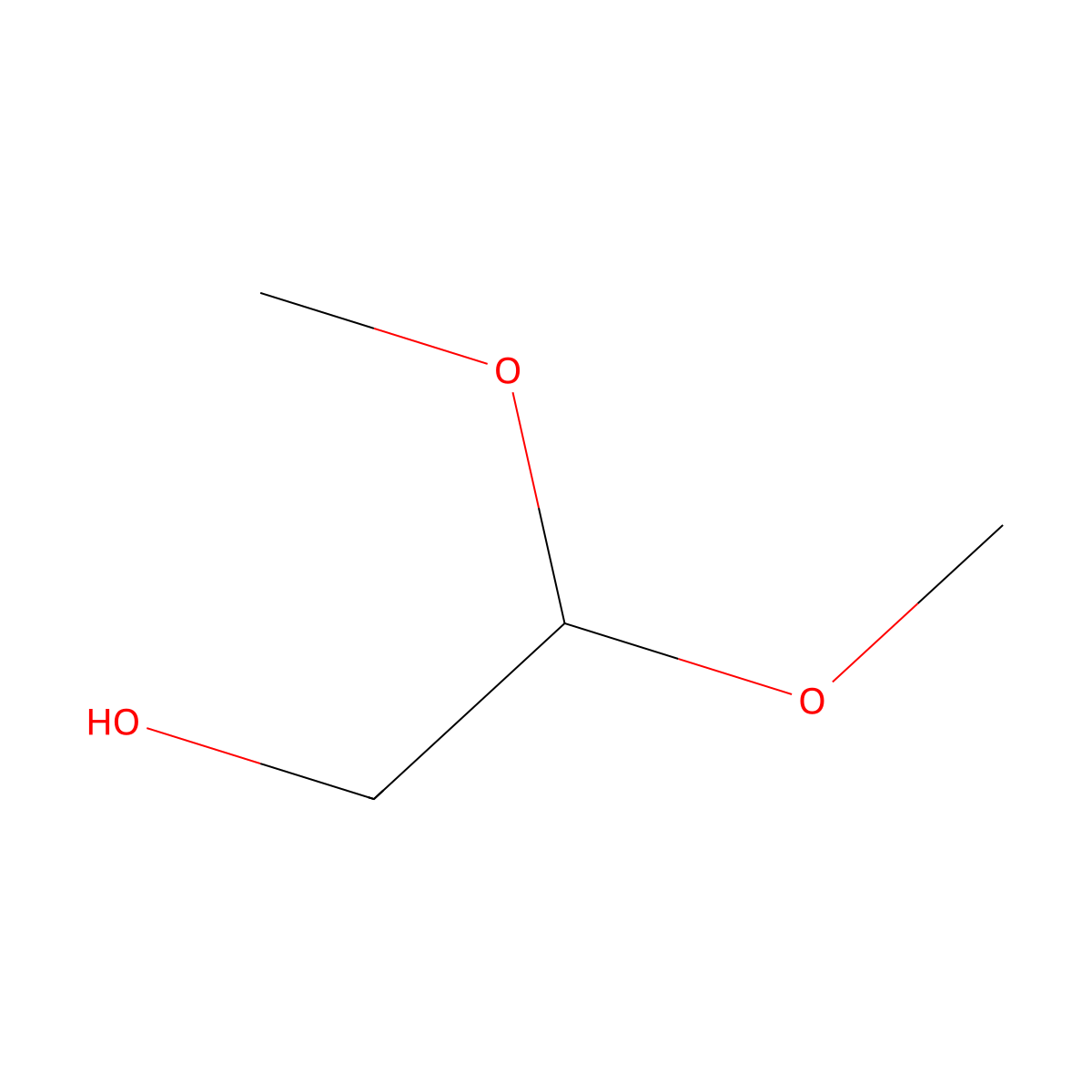2,2-Dimethoxyethanol molecular structure, CAS 30934-97-5