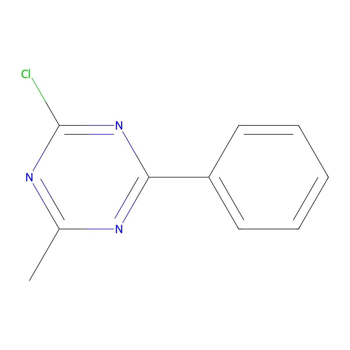 2-Chloro-4-methyl-6-phenyl-1,3,5-triazine molecular structure, CAS 30937-70-3